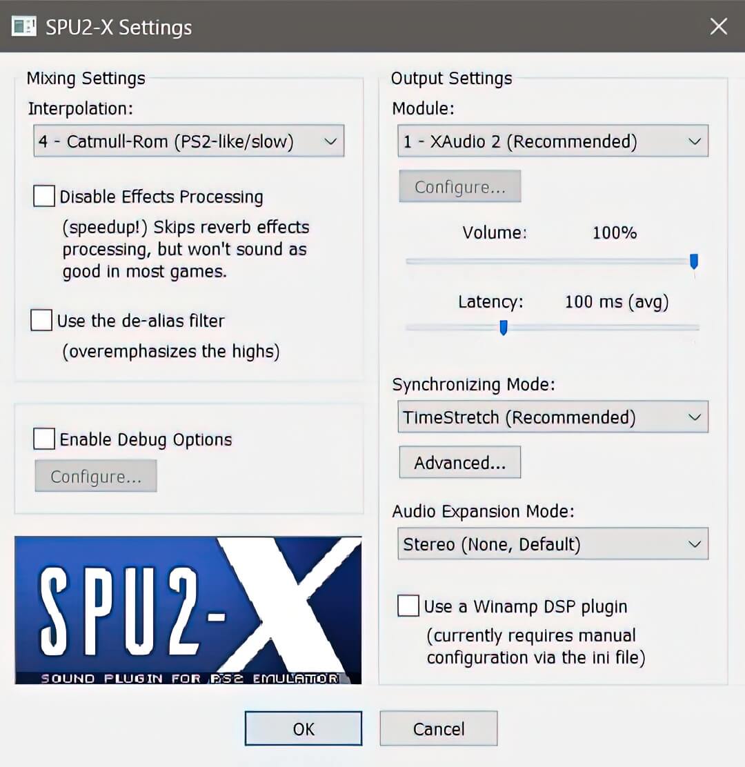 PCSX2 - Настройка SPU2